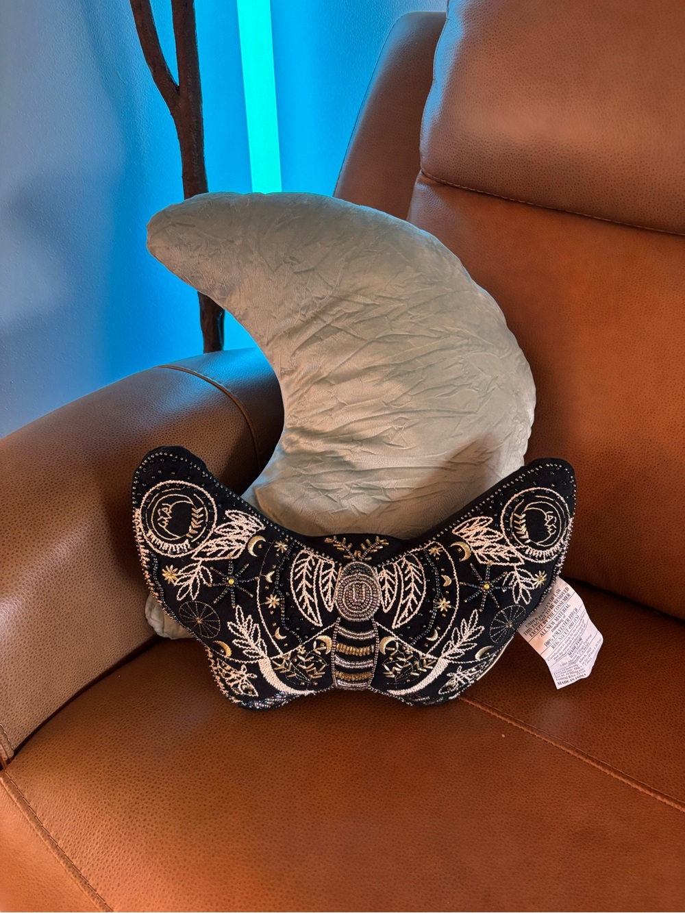 World Market Celestial Pillow Set + Velvet Moon Pillows